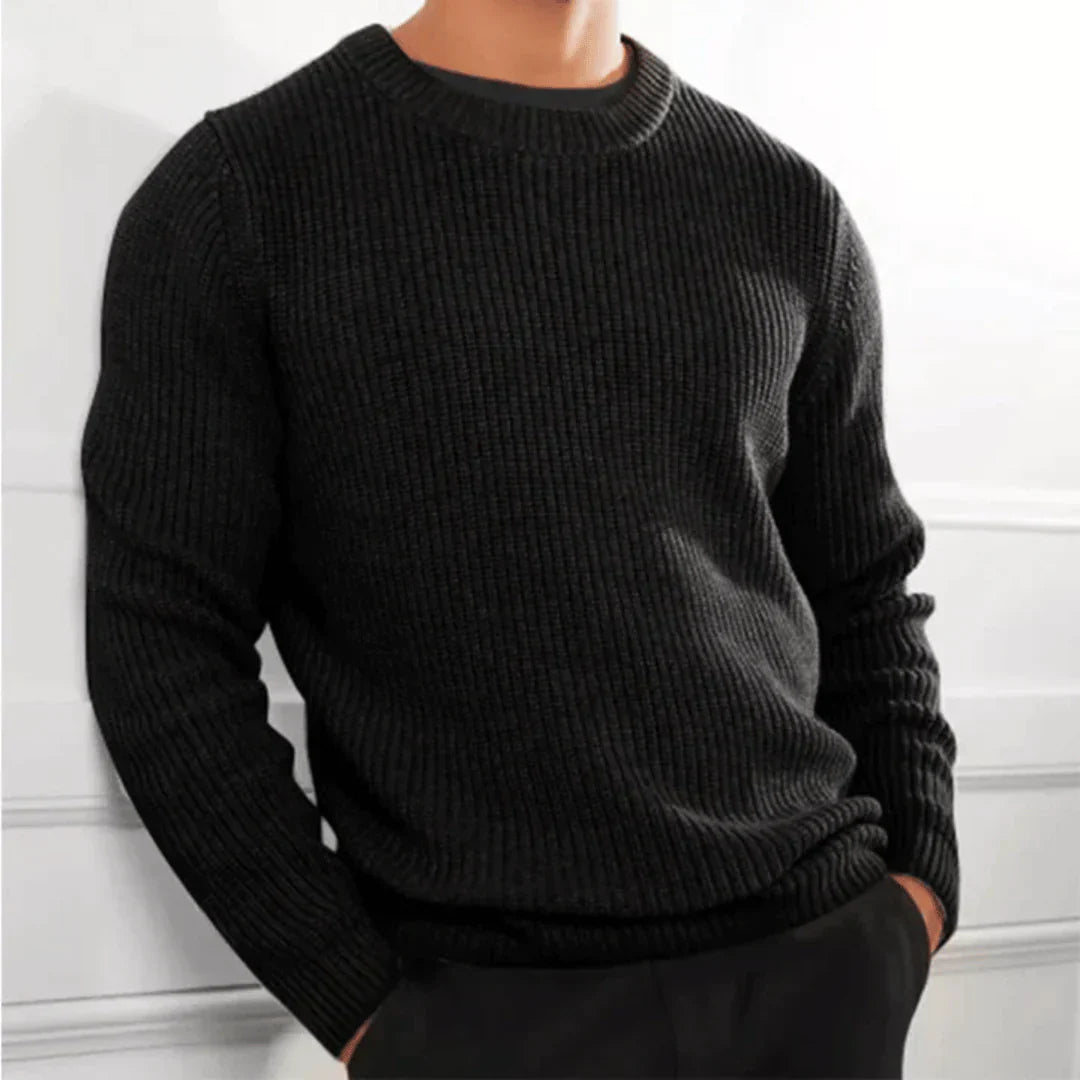 Pull col rond tendance homme – Pull en coton doux et confortable pour casual chic