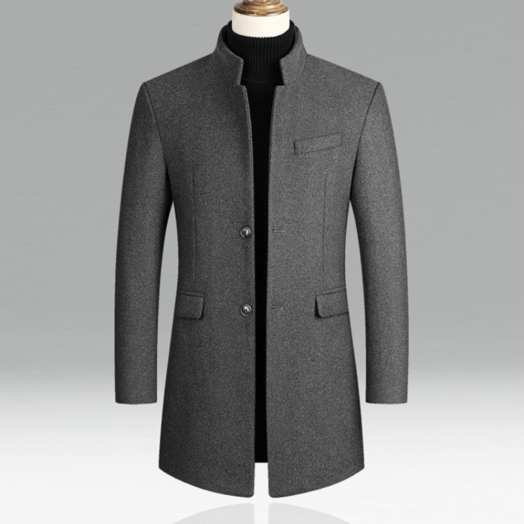 Trench-coat homme long élégant – Manteau chic en laine pour automne hiver