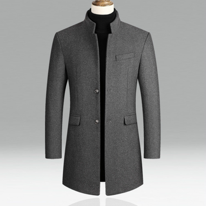 Trench-coat homme long élégant – Manteau chic en laine pour automne hiver