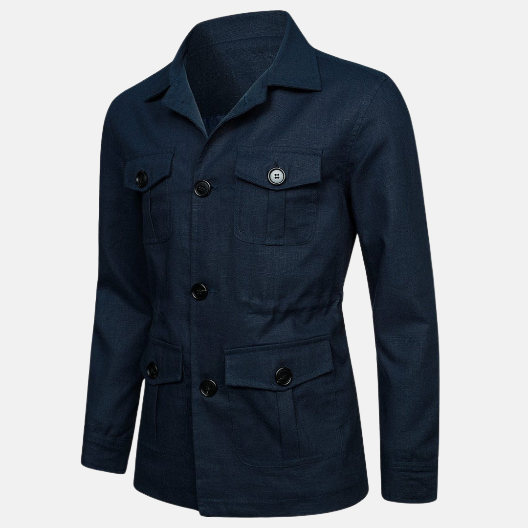 Veste homme à poches multiples – Veste légère et pratique pour toutes occasions