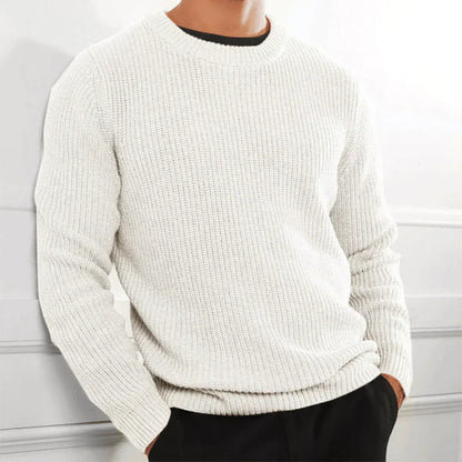 Pull col rond tendance homme – Pull en coton doux et confortable pour casual chic