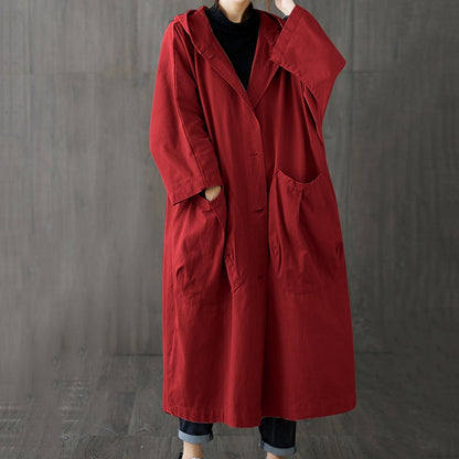 Trench-coat femme – Manteau élégant avec poches pour automne et hiver