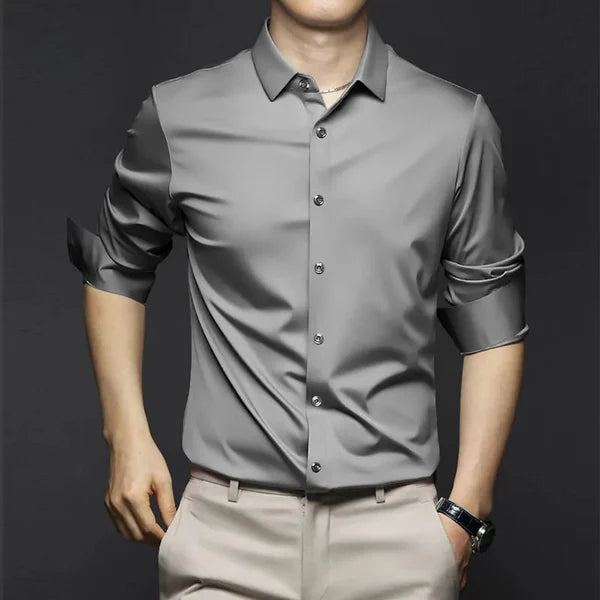 Chemise homme à manches longues – Chemise élégante avec col pour occasions formelles