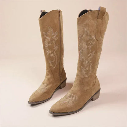 Bottes de cowgirl femme – Bottes en cuir élégantes à talon pour western et quotidien