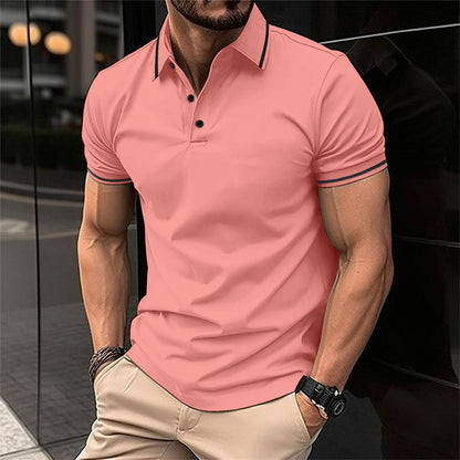 Polo homme à manches courtes – T-shirt élégant en coton léger pour été