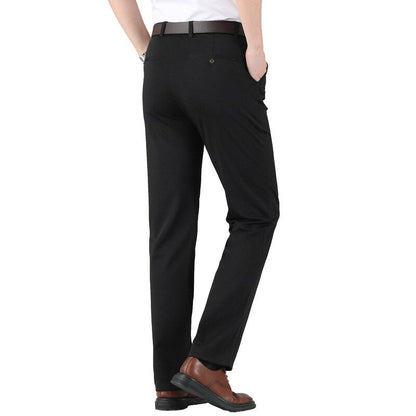 Pantalon de costume homme élastique taille haute – Pantalon chic pour occasions spéciales