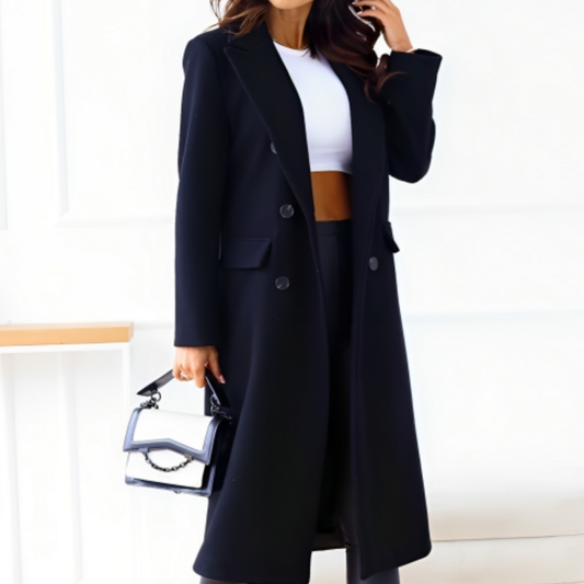 Manteau long femme – Manteau élégant en laine pour hiver chic et tendance