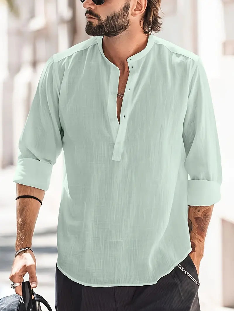 Chemise homme manches longues – Chemise élégante en coton pour toutes occasions