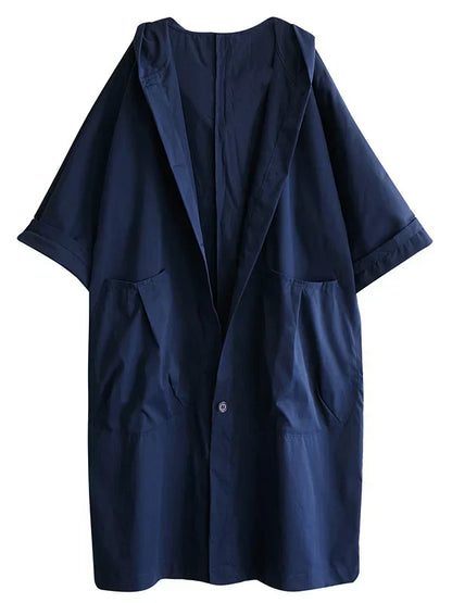 Trench-coat femme avec capuche – Manteau élégant imperméable pour automne