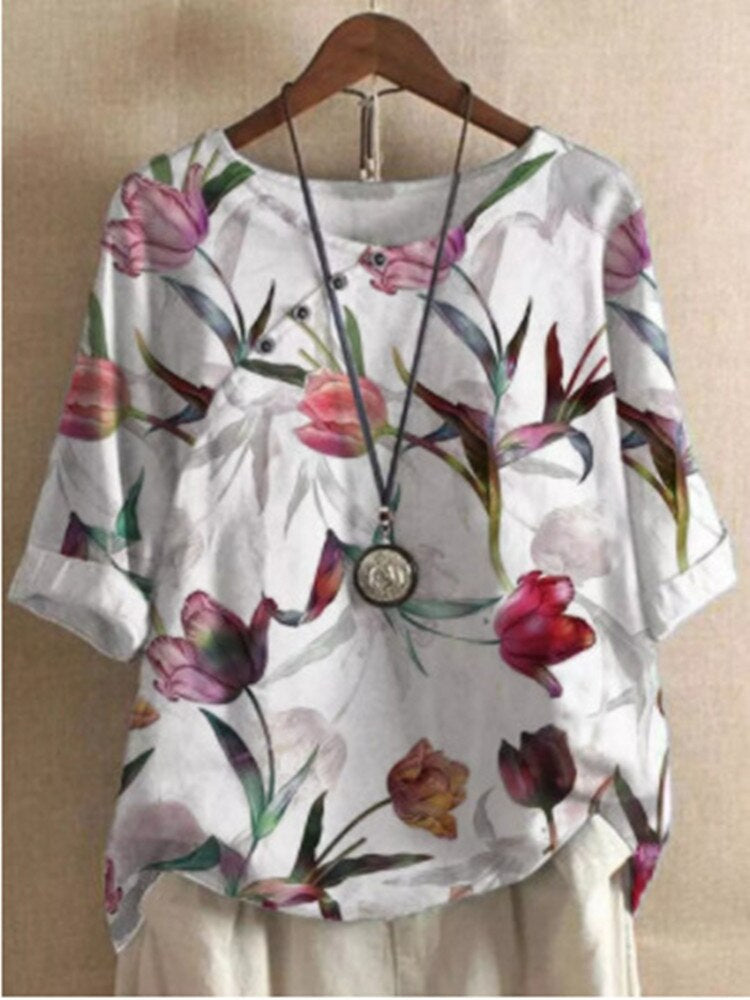 Blouse élégante femme – Blouse imprimée chic à manches longues pour occasions