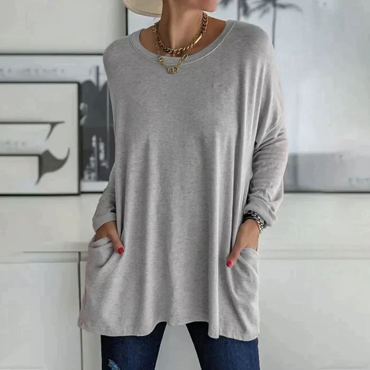 Pull femme avec poches avant – Sweatshirt confortable et tendance pour femmes