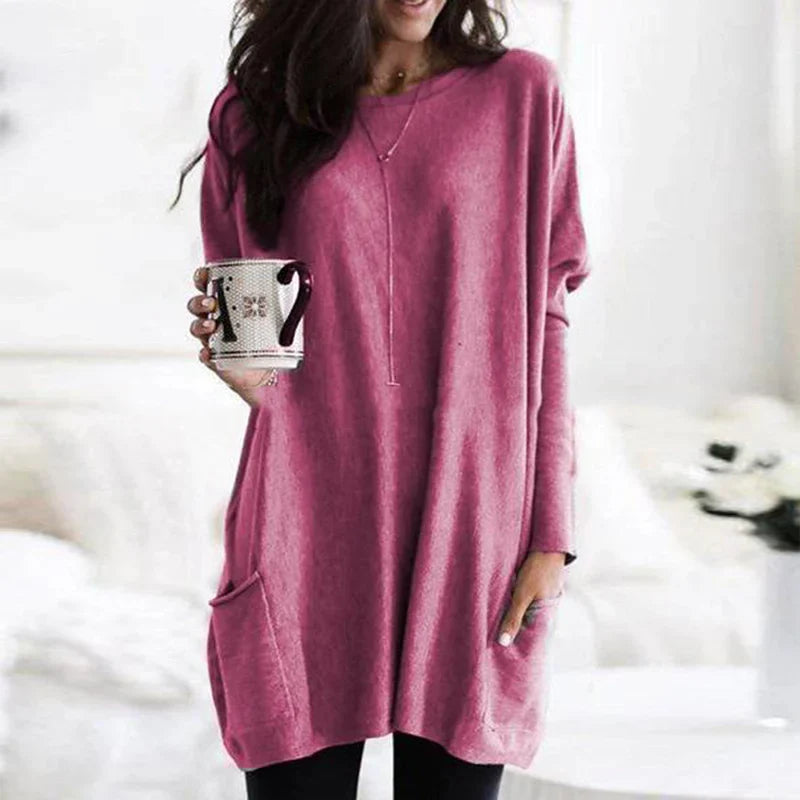 Chemise élégante femme – Chemise à manches longues chic en tissu léger et fluide