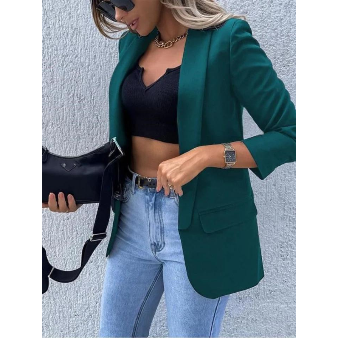 Blazer femme ouvert – Veste élégante à manches longues pour soirée et bureau