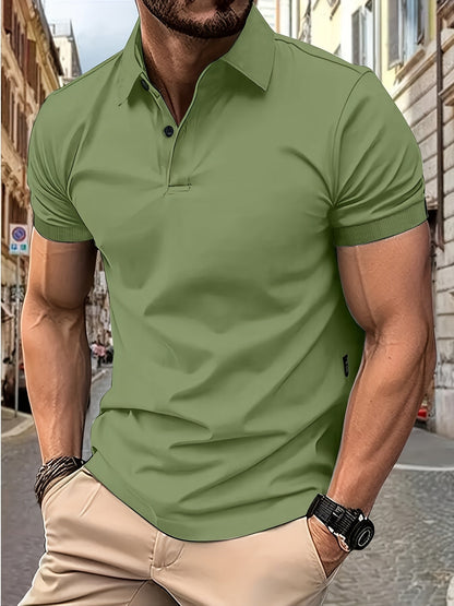 Polo homme à manches courtes – T-shirt élégant en coton pour été casual