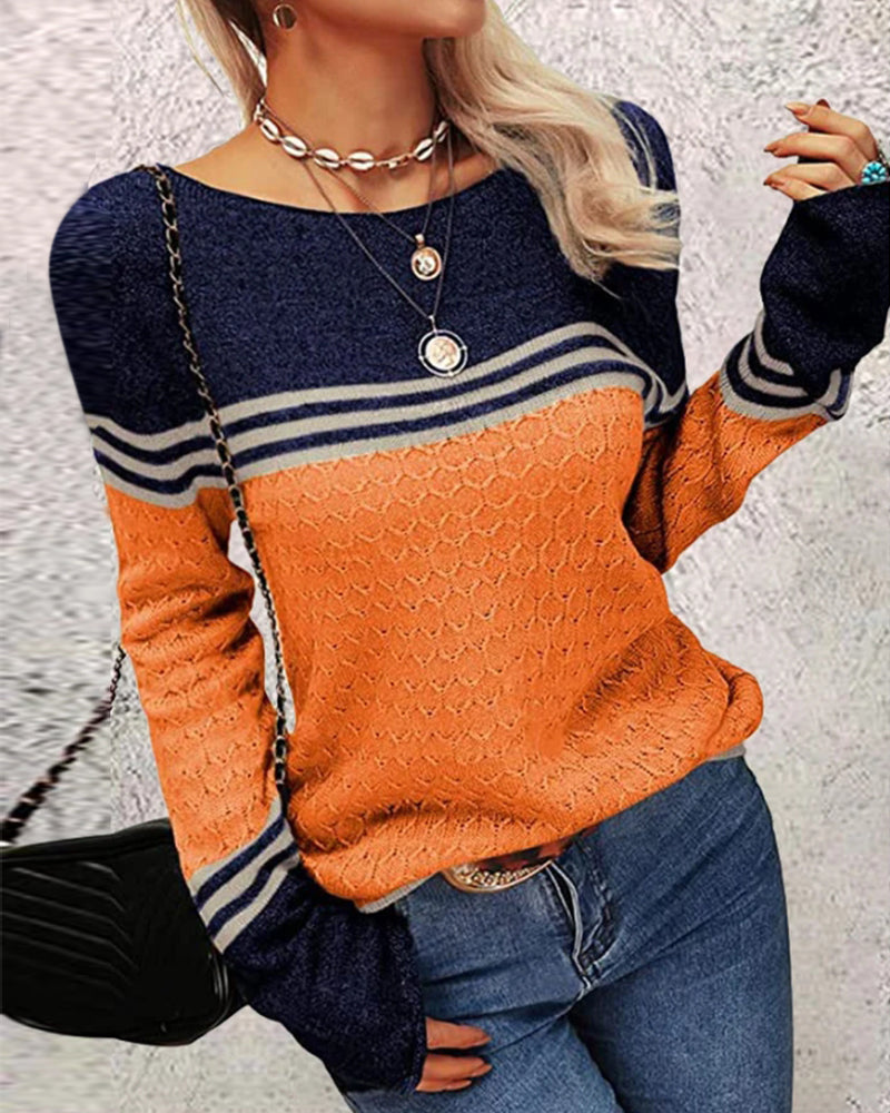 Pull en tricot femme – Pull doux et chaud à manches longues pour hiver