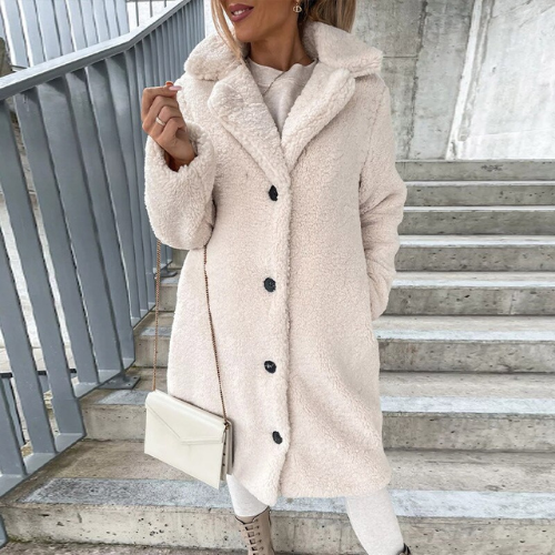 Manteau Teddy femme – Veste chaude en peluche douce pour hiver élégant