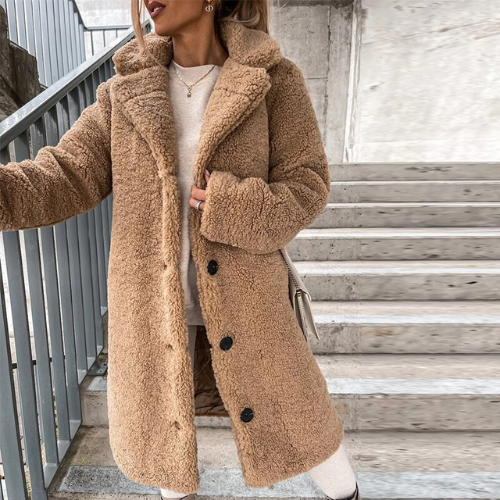 Manteau Teddy femme – Veste chaude en peluche douce pour hiver élégant