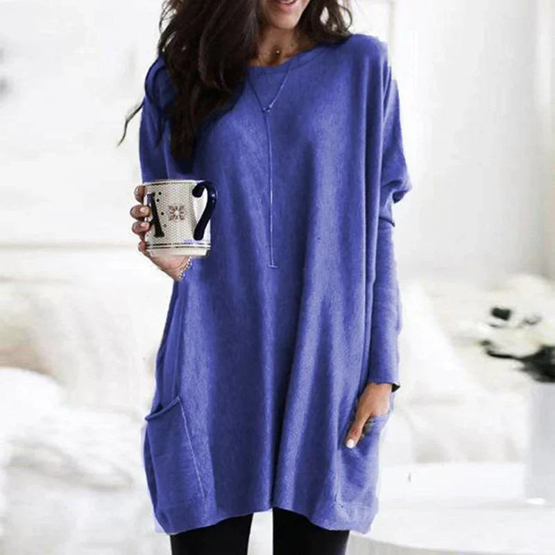 Chemise élégante femme – Chemise à manches longues chic en tissu léger et fluide