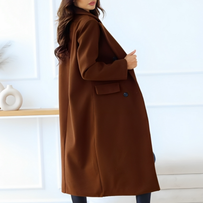 Manteau long femme – Manteau élégant en laine pour hiver chic et tendance