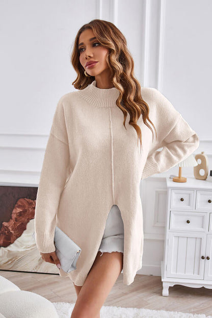 Pull tendance femme – Pull à col rond chic en tricot doux et confortable