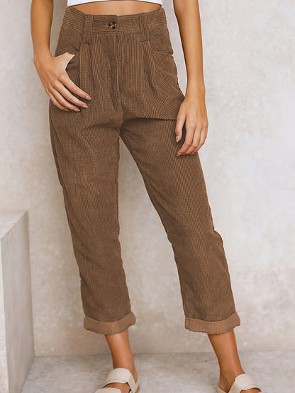 Pantalons de loisirs femme – Pantalon décontracté en coton léger et confortable