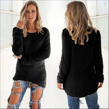 Pull stylé femme – Pull en laine doux à col rond et coupe moderne pour l'hiver