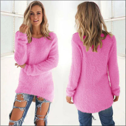 Pull stylé femme – Pull en laine doux à col rond et coupe moderne pour l'hiver