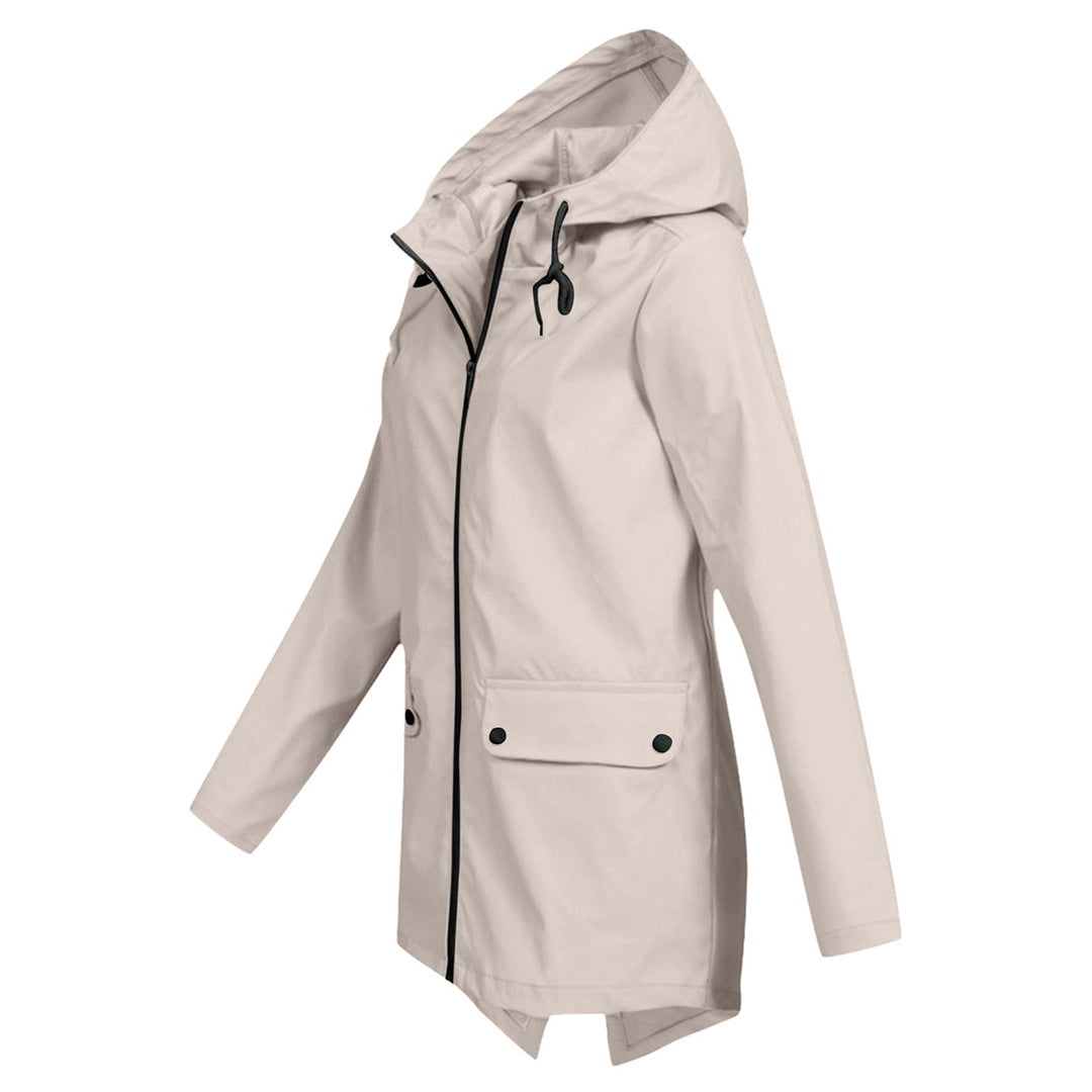 Imperméable femme – Veste imperméable avec capuche légère et élégante