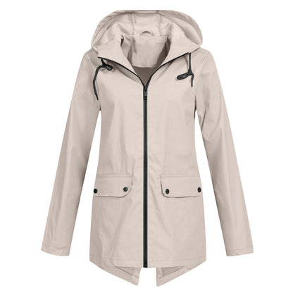 Imperméable femme – Veste imperméable avec capuche légère et élégante