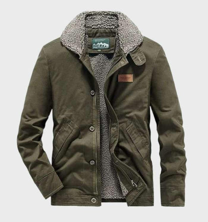 Veste chaude homme – Manteau avec poches latérales en tissu douillet et élégant