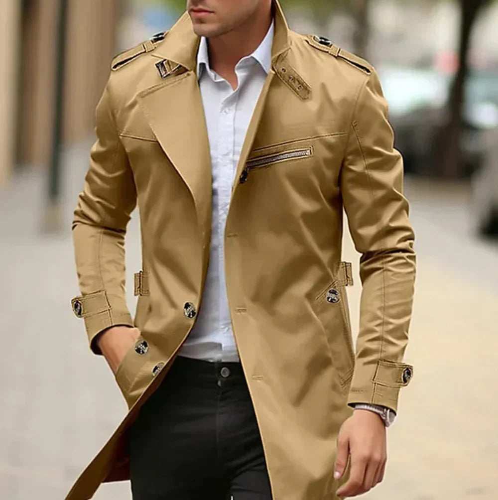 Trench élégant homme – Manteau en laine coupe moderne pour toutes occasions