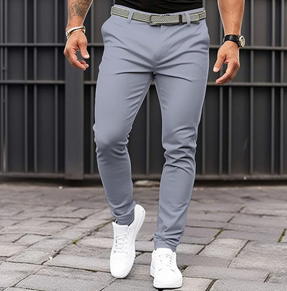 Pantalon élégant homme – Pantalon habillé en tissu léger pour soirée et bureau