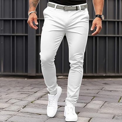 Pantalon élégant homme – Pantalon habillé en tissu léger pour soirée et bureau