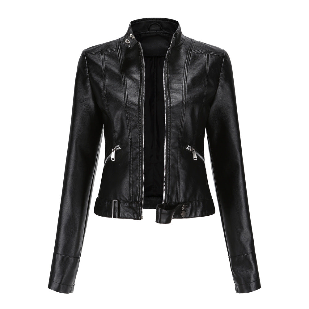 Veste en cuir femme – Veste élégante coupe ajustée pour sorties chic