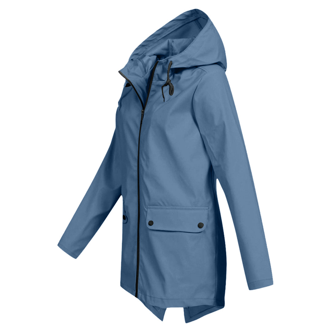 Imperméable femme – Veste imperméable avec capuche légère et élégante