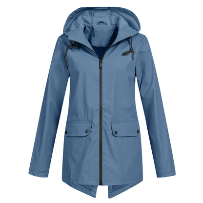 Imperméable femme – Veste imperméable avec capuche légère et élégante