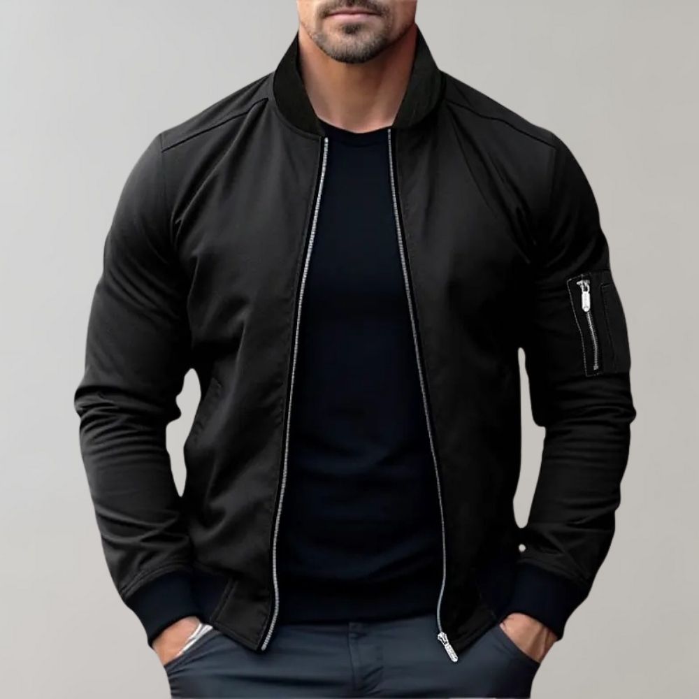 Veste bomber homme – Veste légère en nylon avec poches et style décontracté