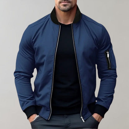 Veste bomber homme – Veste légère en nylon avec poches et style décontracté