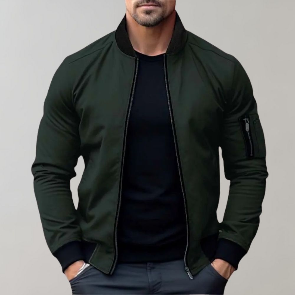 Veste bomber homme – Veste légère en nylon avec poches et style décontracté