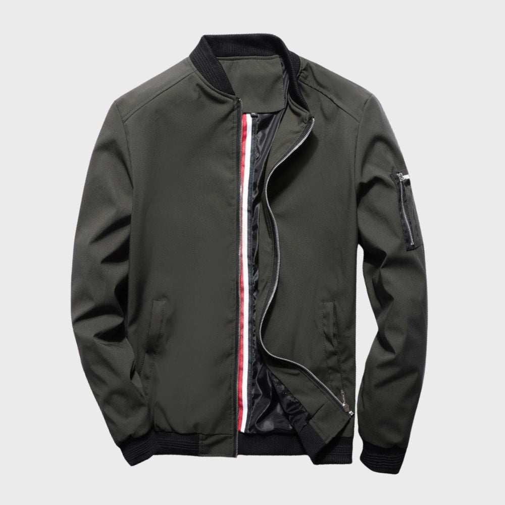 Veste bomber homme – Veste légère en nylon avec poches et style décontracté