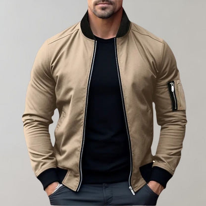 Veste bomber homme – Veste légère en nylon avec poches et style décontracté