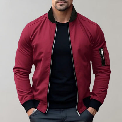 Veste bomber homme – Veste légère en nylon avec poches et style décontracté