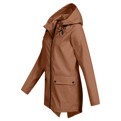 Imperméable femme – Veste imperméable avec capuche légère et élégante