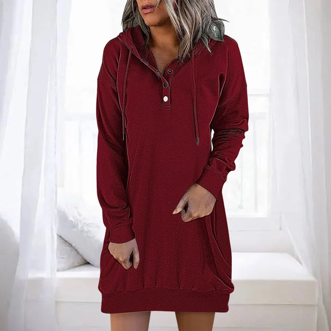 Robe à capuche femme – Robe décontractée en coton doux pour toutes occasions