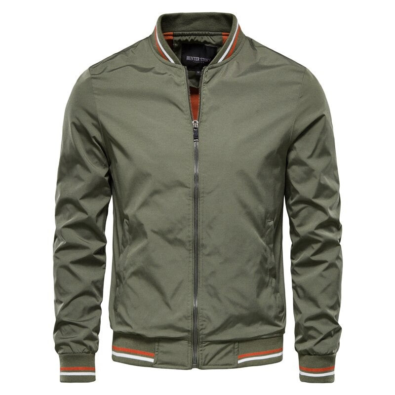 Veste bomber homme – Veste légère en nylon avec poches et style décontracté