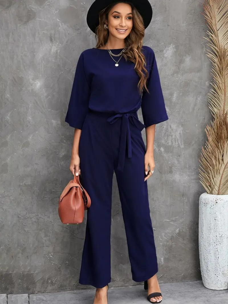 Jumpsuit élégant femme – Combinaison chic à manches longues pour soirée et cérémonie