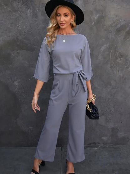 Jumpsuit élégant femme – Combinaison chic à manches longues pour soirée et cérémonie