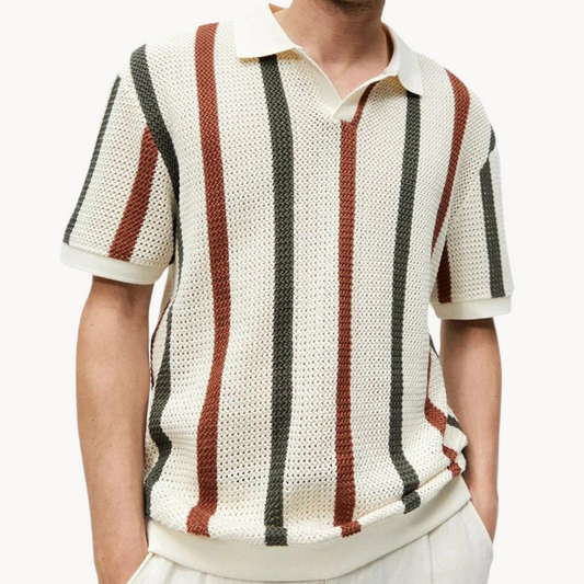 Polo rayé homme – T-shirt élégant en coton léger pour été et casual