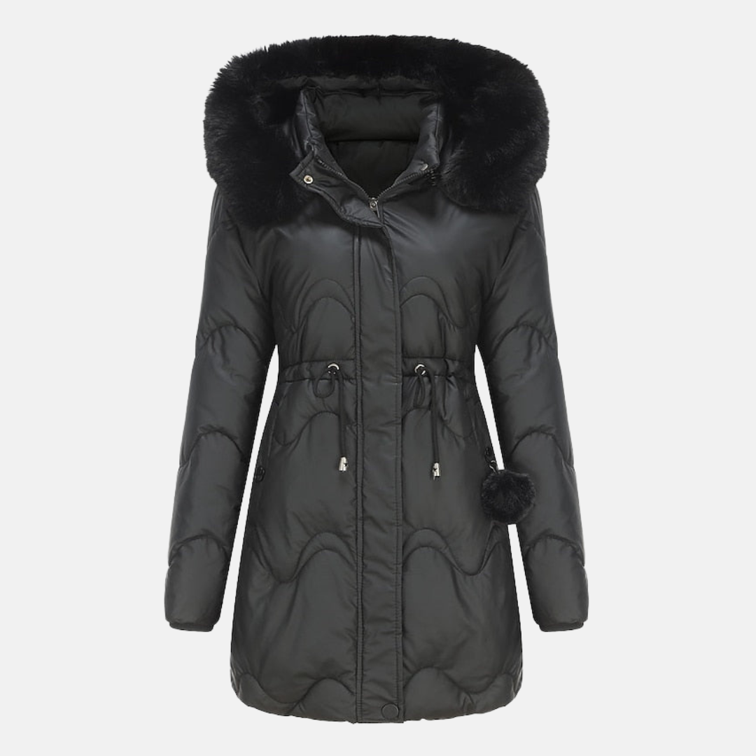 Parka femme – Veste chaude imperméable avec capuche pour hiver chic