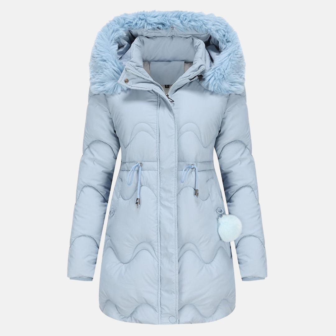 Parka femme – Veste chaude imperméable avec capuche pour hiver chic